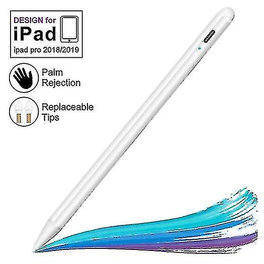 Active Stylus Compatible With Apple Ipad， Stylus Pens For Touch Screens，rechargeable Capacitive 1.5mm Fine Point With Iphone Ipad And Other Tablets (w