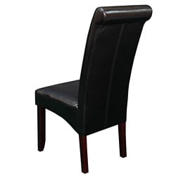 Milan Faux Leather Black Dining Chairs (Set of 2)