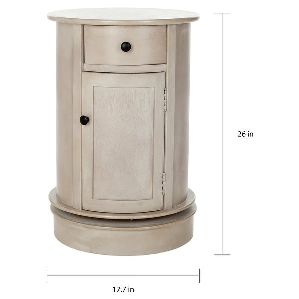 SAFAVIEH Cape Cod Grey Swivel Storage Accent Table