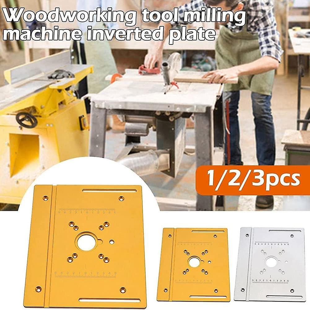 Aluminium Milling Table Insert Plate， Router Trimmer Woodworking Electric Wood Milling Flip Board A