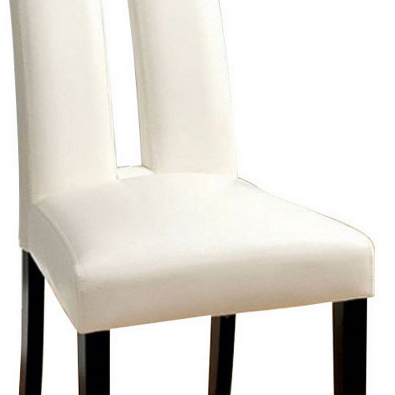 Luminar Contemporary Side Chair Withwhite Cal. Foam， Black Finish， Set of 2