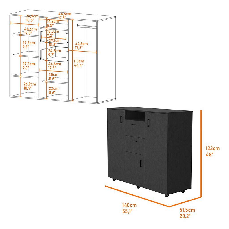 Sicilia Double Door Cabinet Dresser