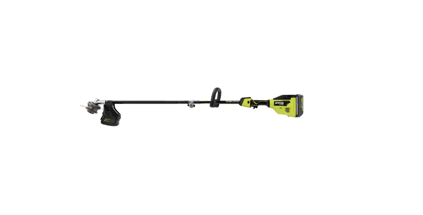 RYOBI RY40290VNM 40V HP Brushless 15 in. Cordless Carbon Fiber Shaft Attachment Capable String Trimmer with 4.0 Ah Battery and Charger