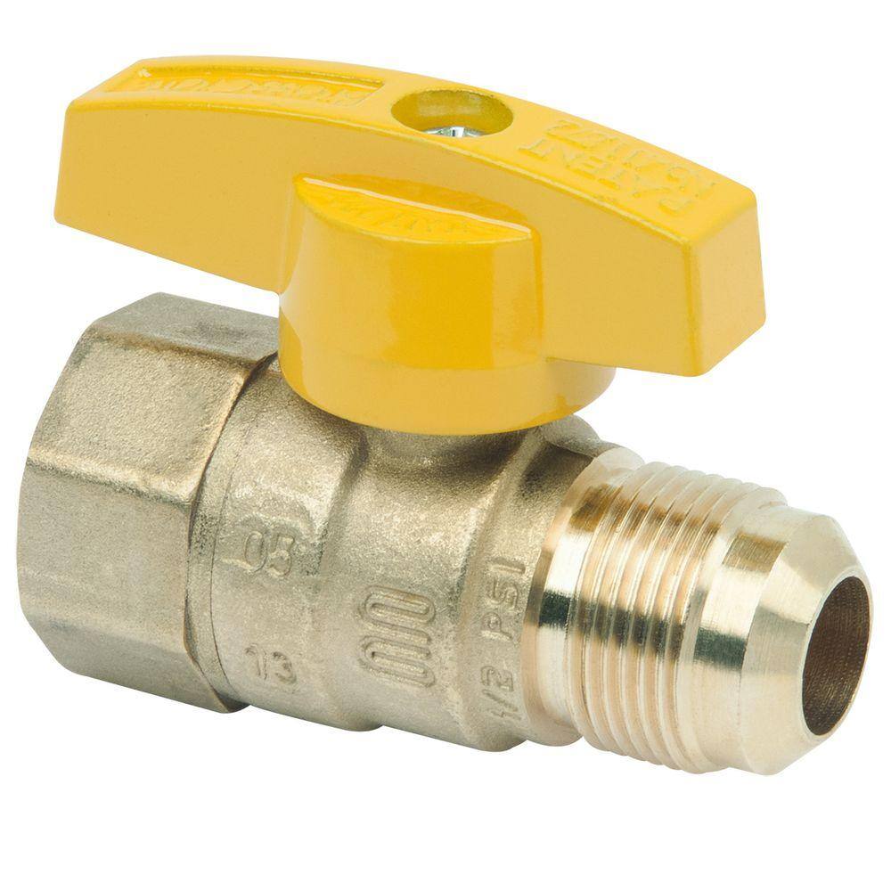 BrassCraft 58 in. OD Flare (1516-16 Thread) x 34 in. FIP Gas Ball Valve PSSC-60