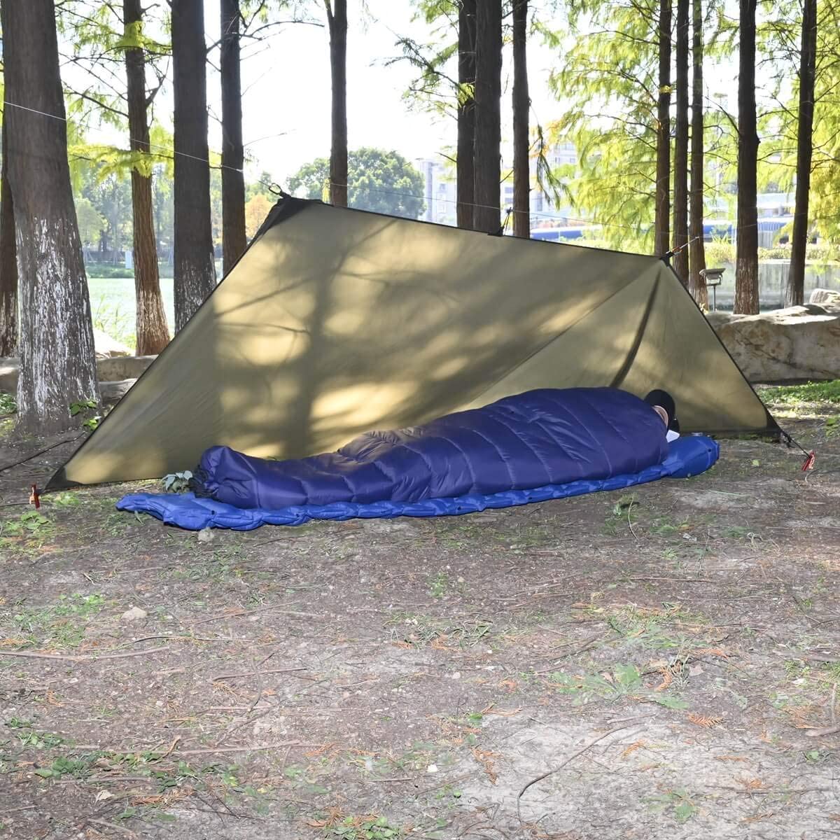 onewind Ultralight Silnylon Camping Shelter Ground Mat Tent Footprint OD Green, 98"x 55"