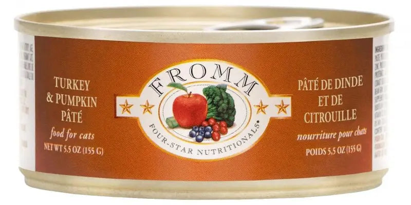 Fromm Four Star Grain Free Turkey and Pumpkin Pate Canned Cat Food;