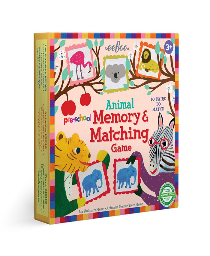 Eeboo Pre-School Animal Memory and Matching Game