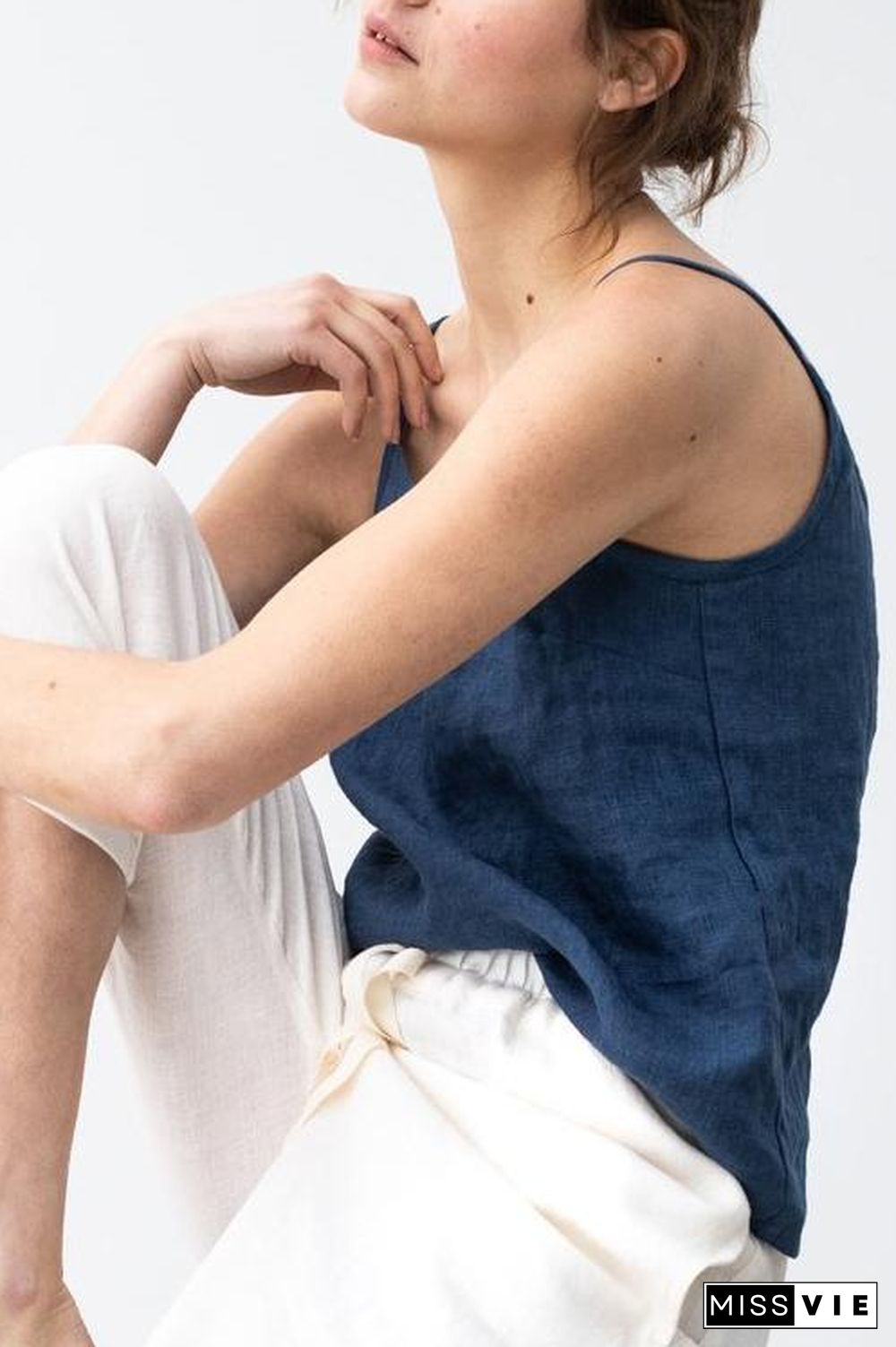 Solid Linen Tank Top