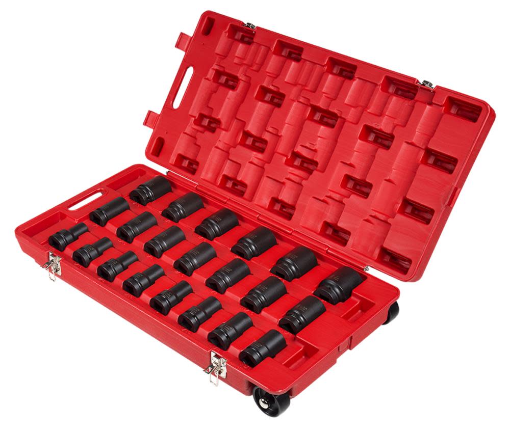 1 In. Drive SAE Deep Impact Socket Set 21 pc. ;