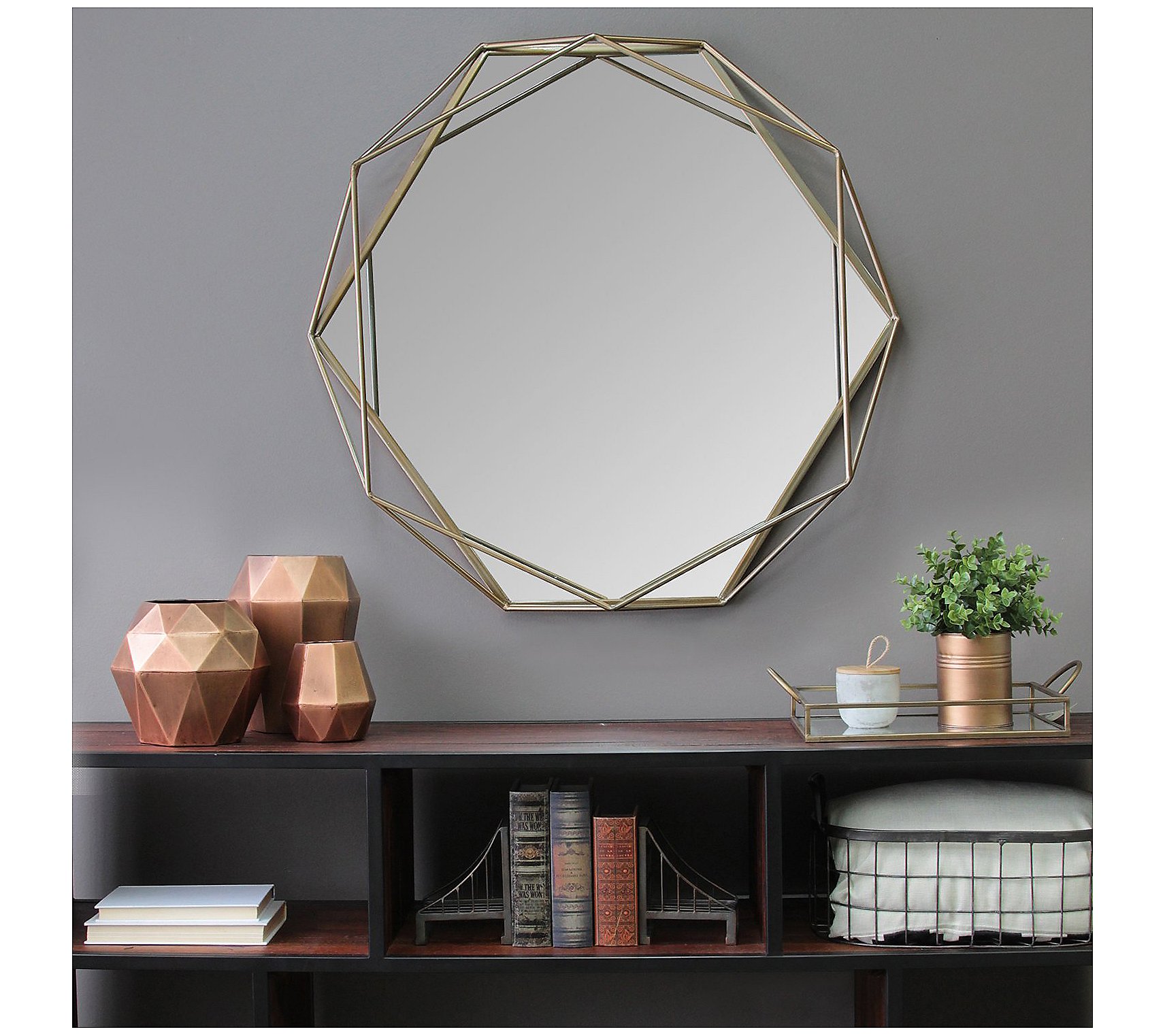 Stratton Home Decor Chloe Geometric Hanging Wall Mirror