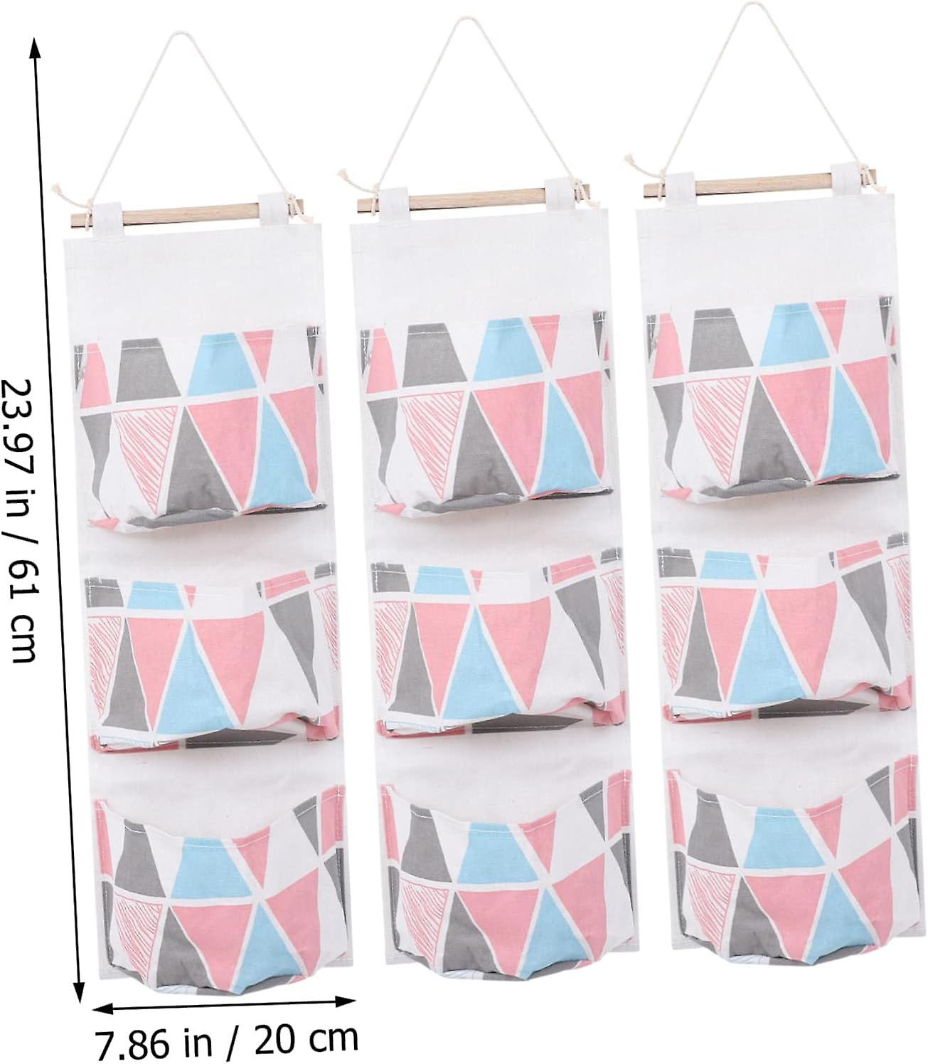 Hanging Bag Over The Door Organizer Wall Storage Pocket - Set of 3