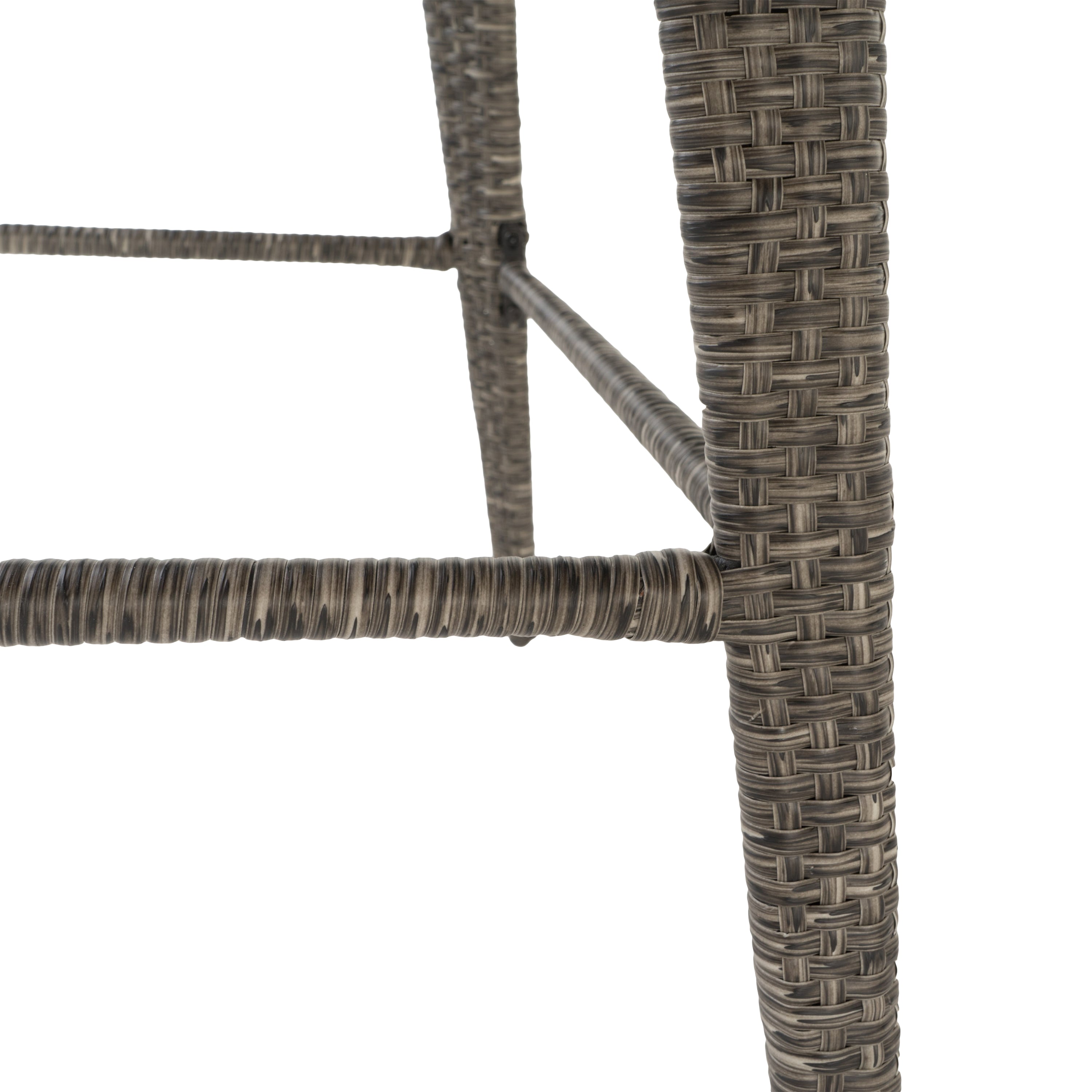 Budva Outdoor Gray Wicker Bar Table