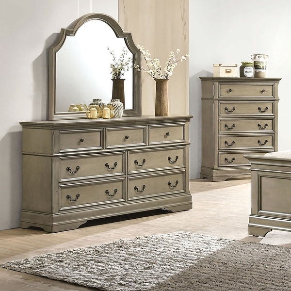 Aalia Transitional Grey 6-Piece Bedroom Set by Furniture of America - - 36593994