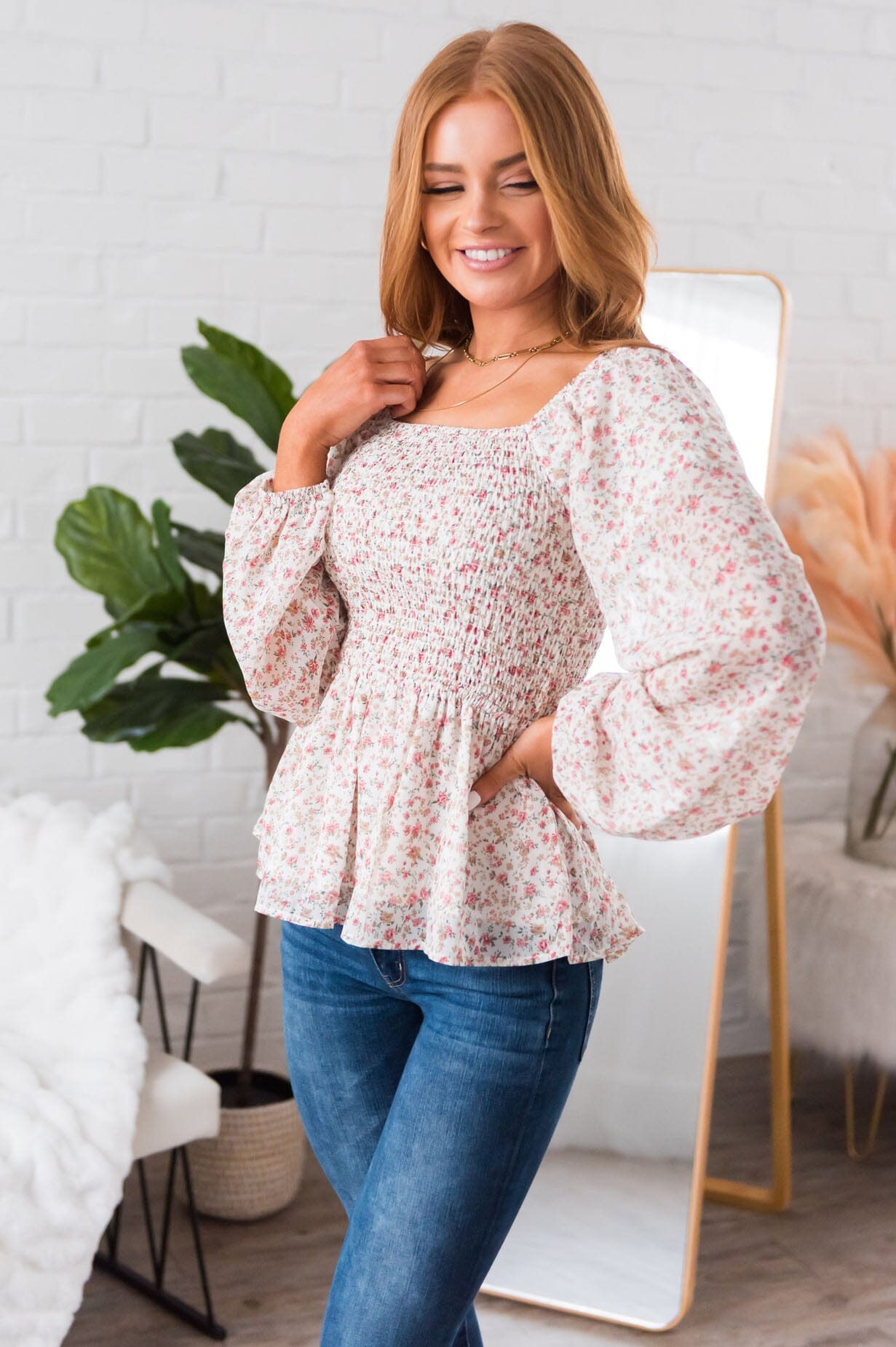 The Perfect Time Modest Blouse