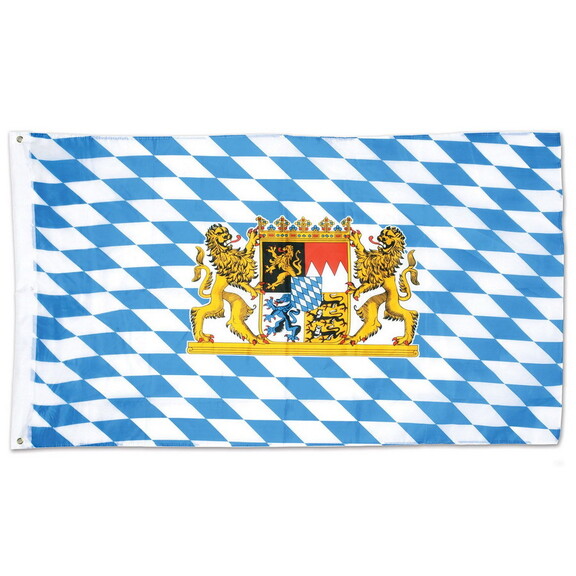 Beistle 53332 Bavarian Flag  2 grommets  3' x 5'