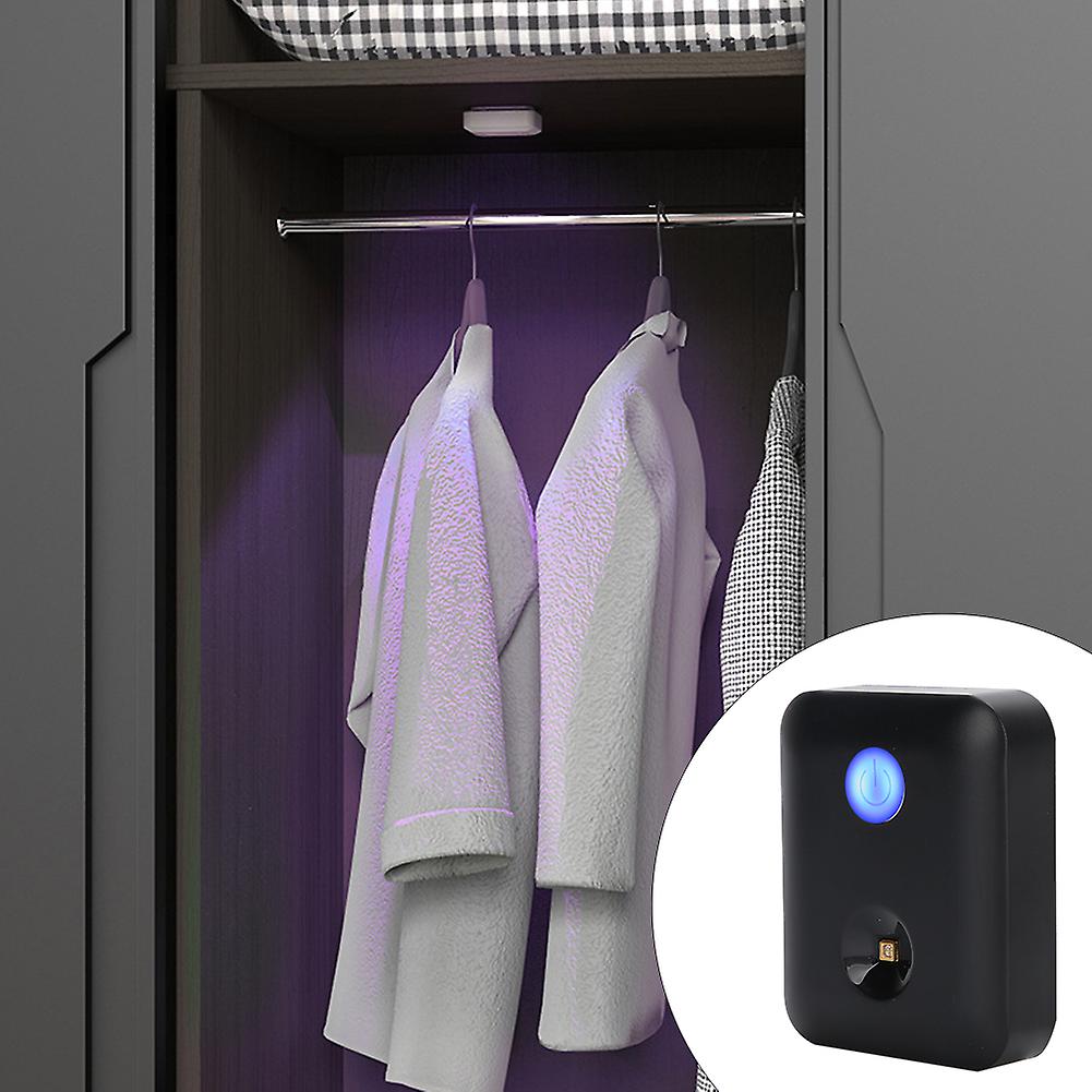 Rechargeable Mini Household Led Ultraviolet Cleaning Lamp Toilet Trash Bin Uv Light Black