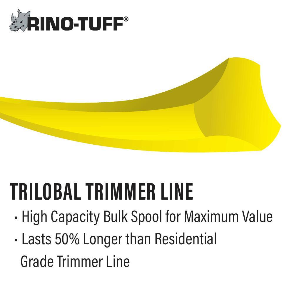 Rino-Tuff Universal Fit .095 in. x 830 ft. Pro Replacement Line for Gas and Select Cordless String Grass TrimmerLawn Edger 16526