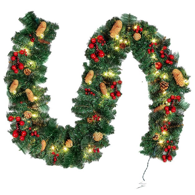 Joiedomi 9ft Christmas Garland Prelit With 50 Lights