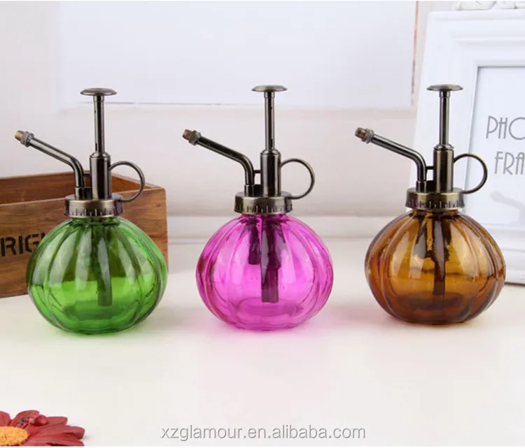 Manufacturers supply custom vintage pumpkin shape glass watering can 250ml watering gardening tools