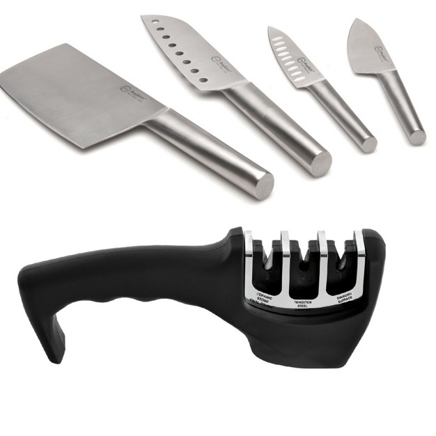 Berghoff 5pc Kitchen Knife Set Sharpener