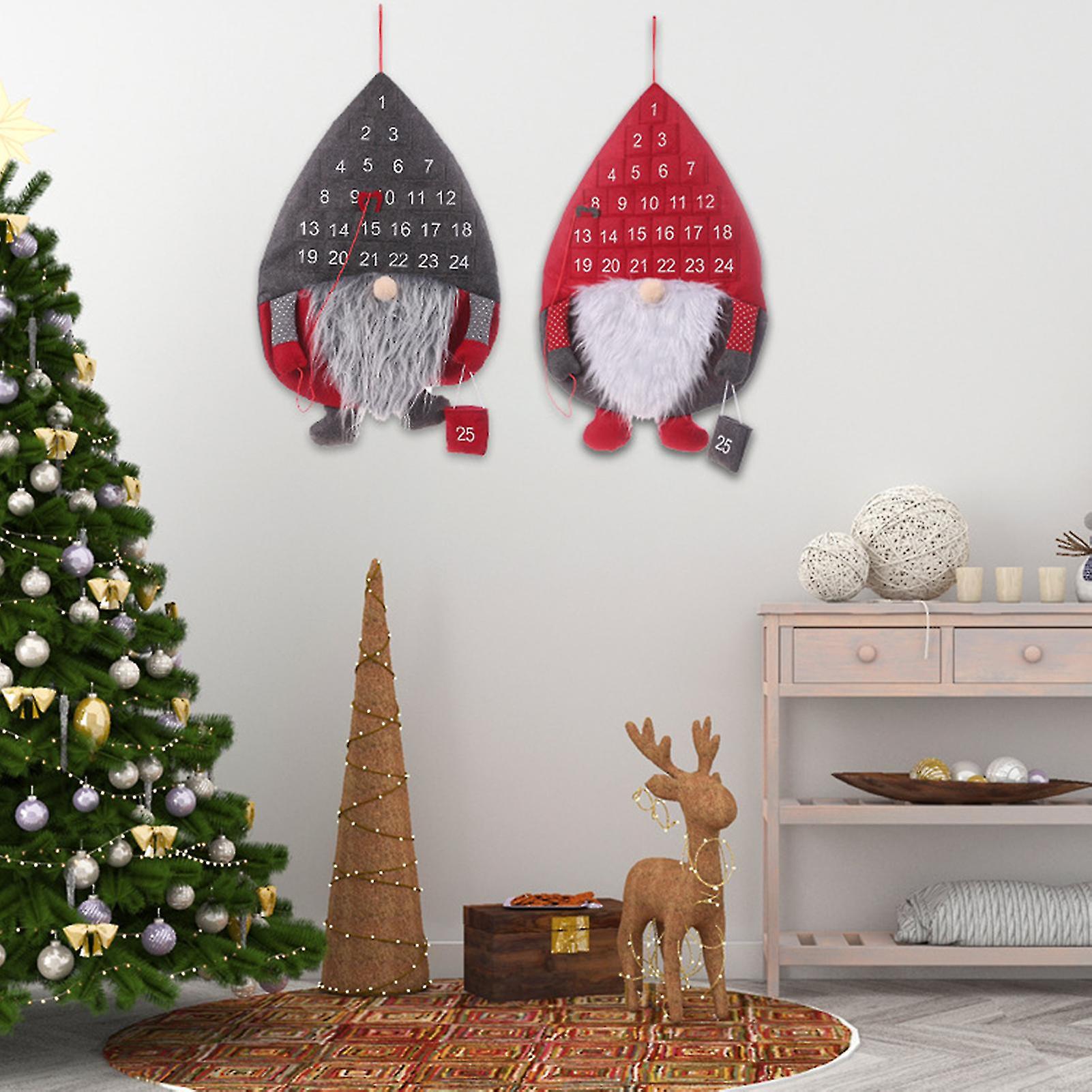 Christmas Style Calendar Exquisite Fabric Creative Dwarf Shape Hanging Calendar For Home