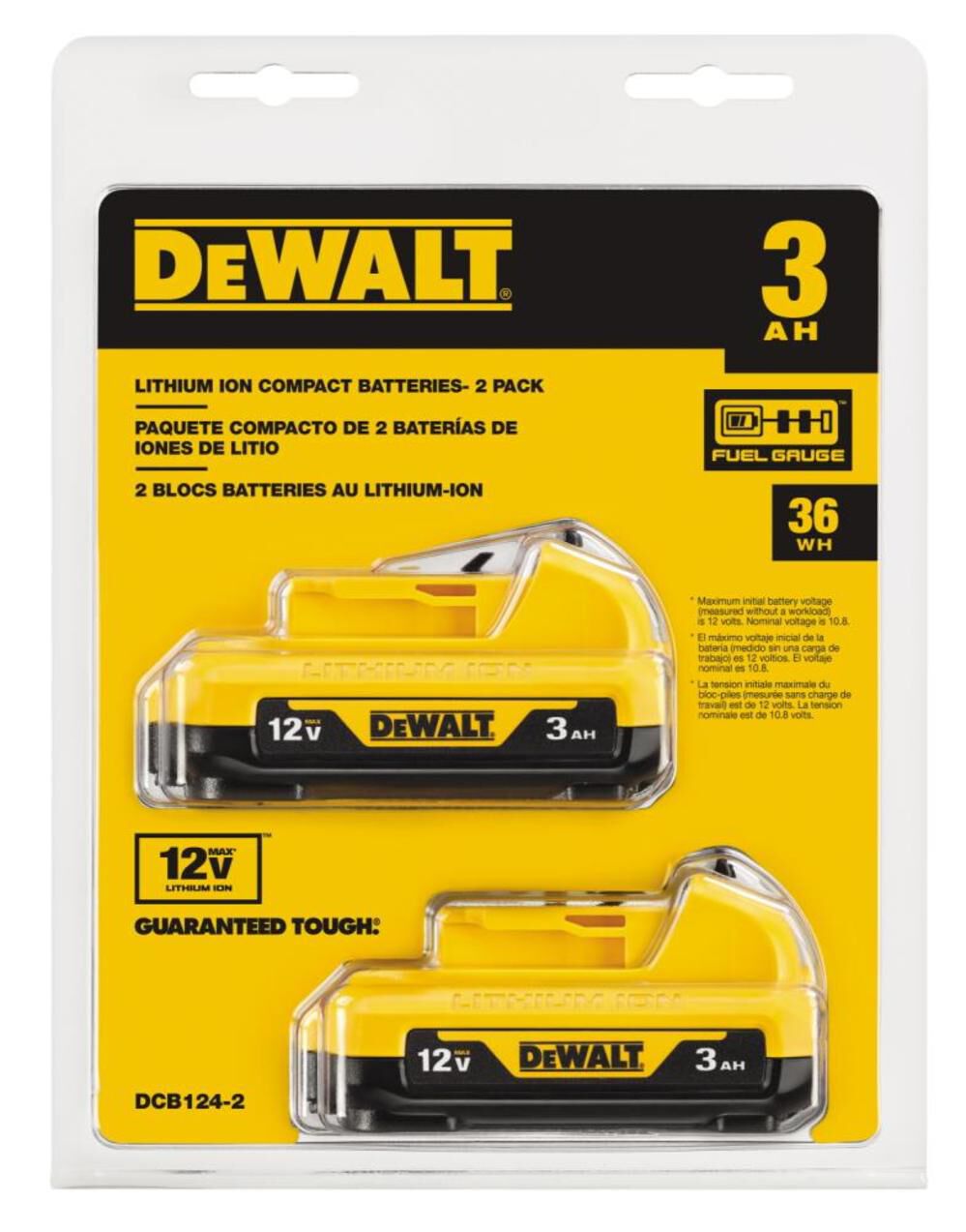 DEWALT 12V MAX 3.0Ah Li-Ion Battery 2pk DCB124-2 from DEWALT