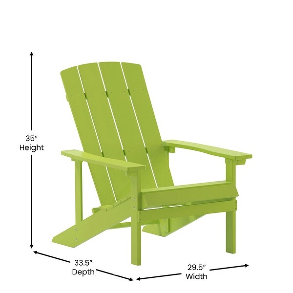 2 Pack Vertical Lattice Back All-Weather Poly Resin Adirondack Chairs - Overstock - 37772949