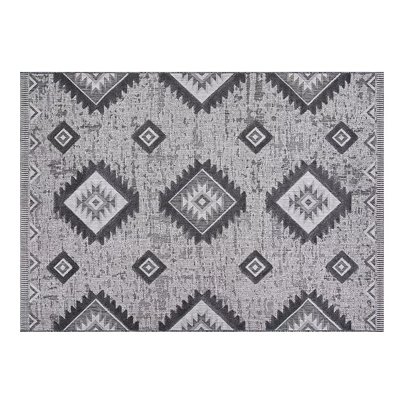 Couristan Veranda Posh Light Gray-Anthracite Indoor/Outdoor Area Rug