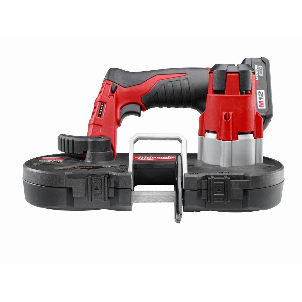 MW M12 12-Volt Lithium-Ion Cordless Sub-Compact Band Saw Kit with Free M12 Right Angle Drill 2429-21XC-2415-20