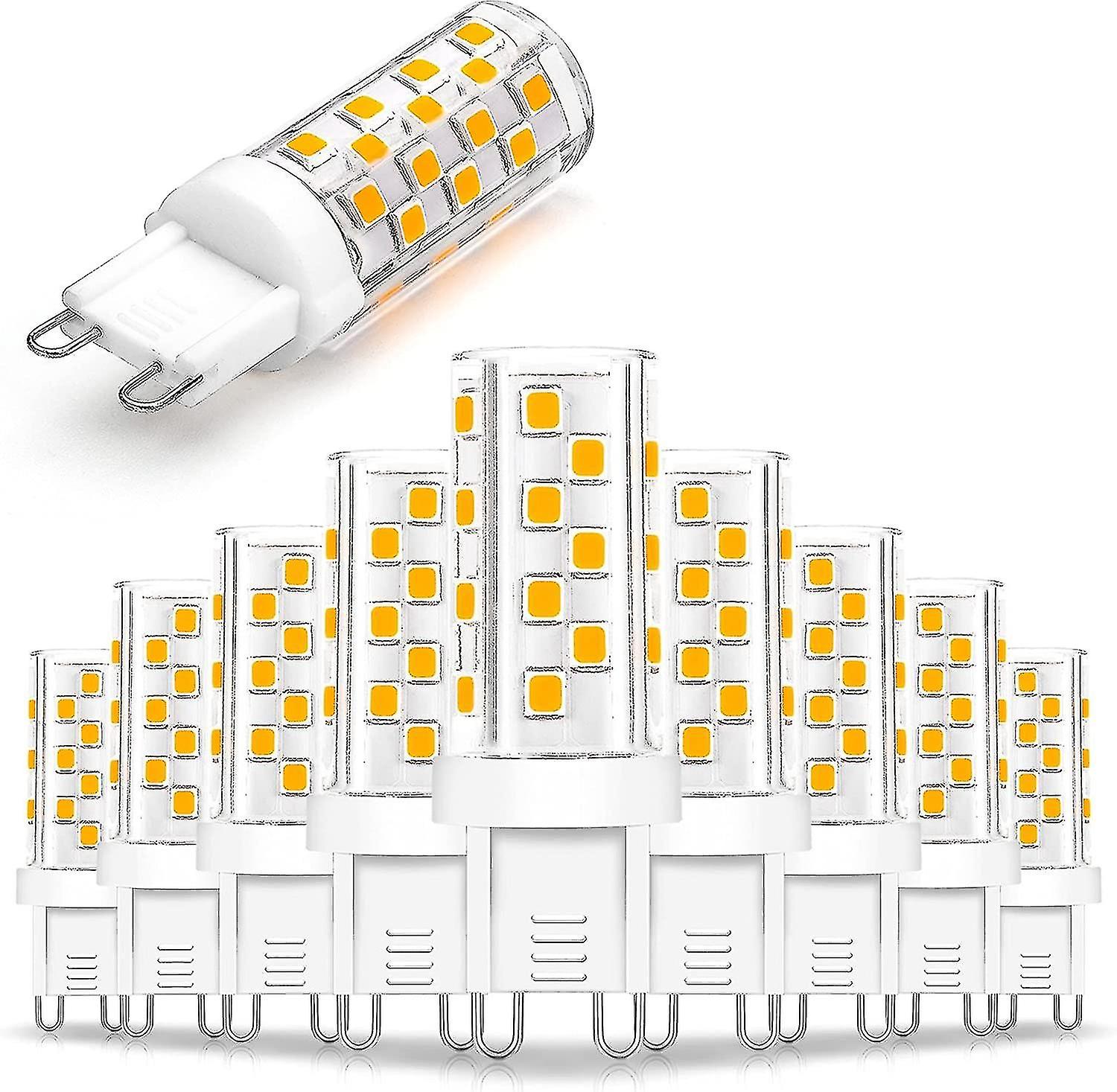 10pcs G9 Led Bulbs 7w No Flicker Led Bulbs Clear， 40w 35w Dimmable Halogen Replacement， 2700k Soft W