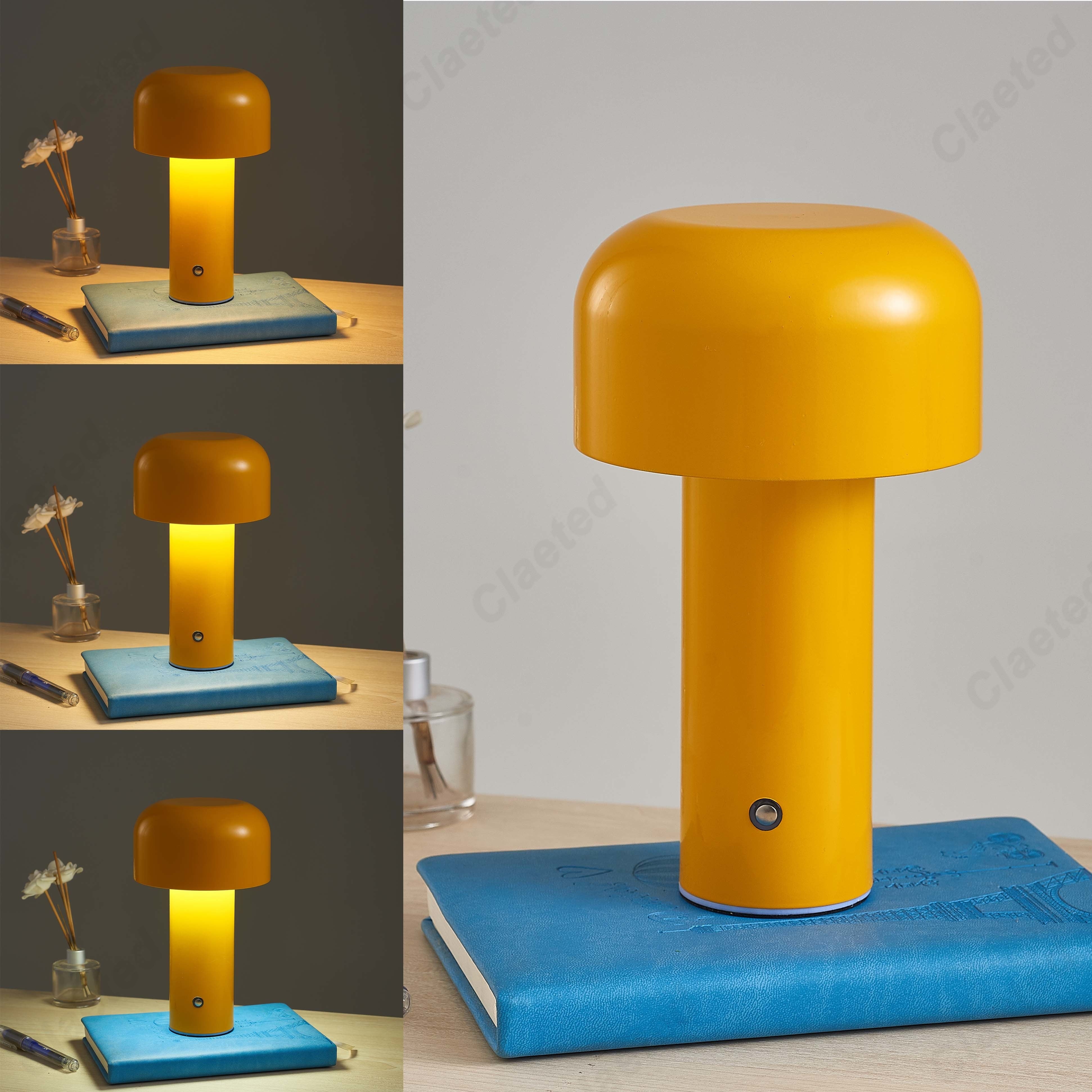 Cordless Mushroom Table Lamp Solid Color