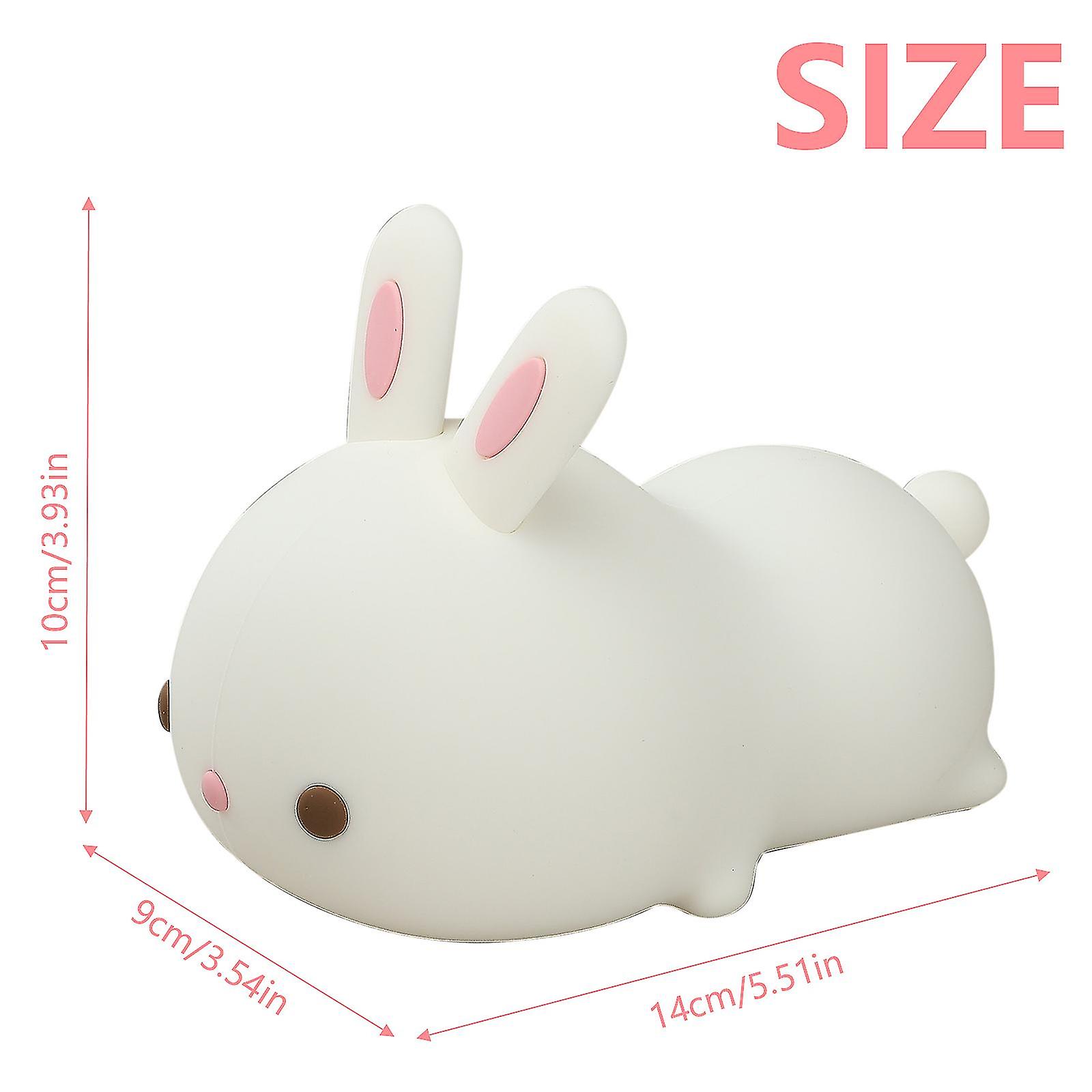 Children Baby Toy Gift Night Light Rabbit Silicone Lamp Decorations Led Touch Sensor Usb Rechargeable Night Light