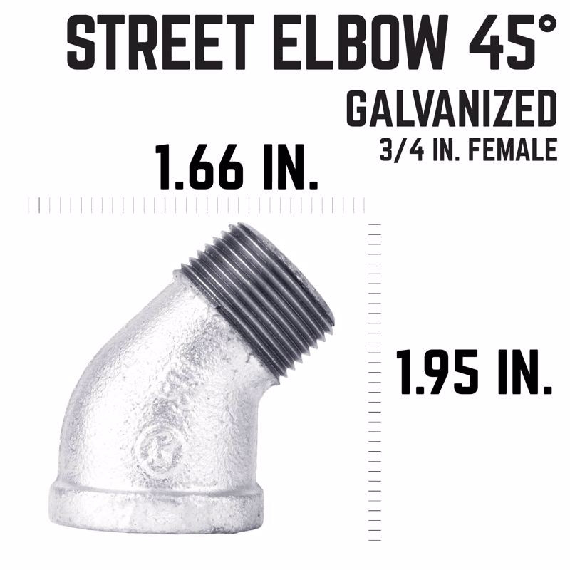 STREET ELBOW 45 GALV3/4