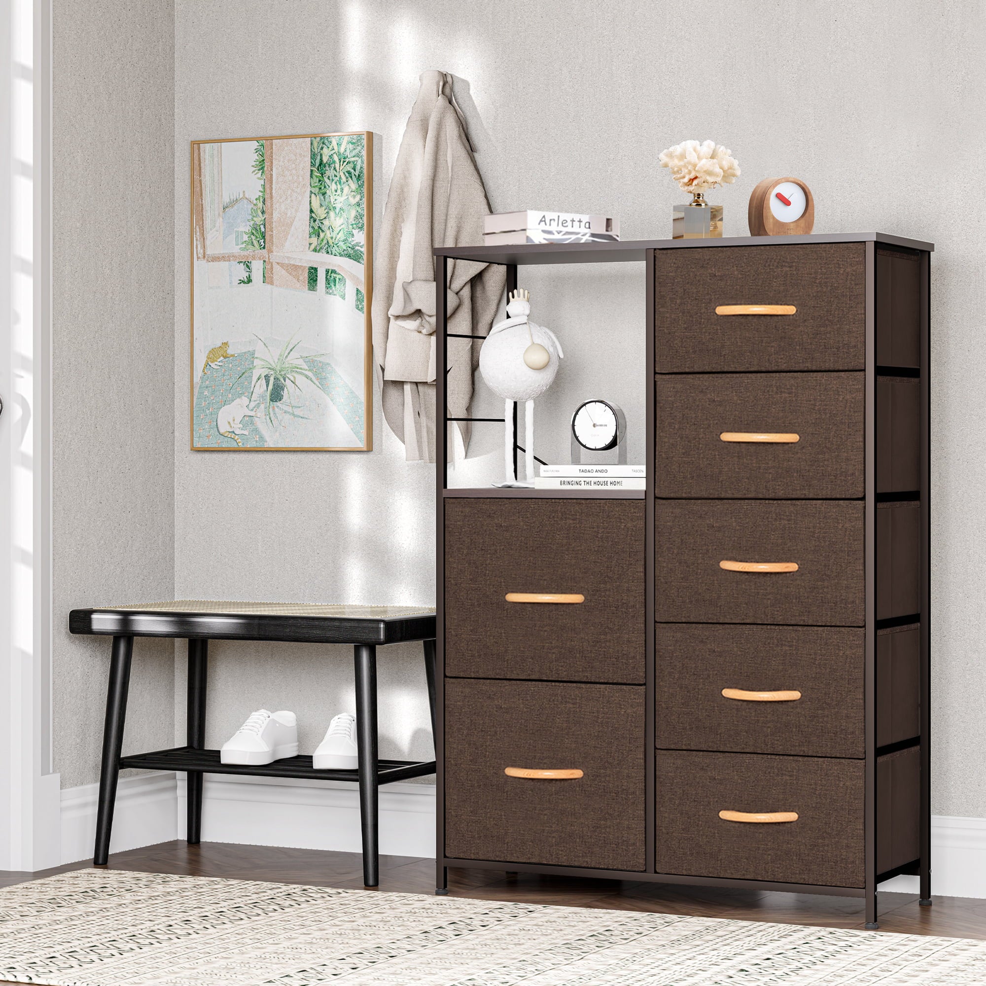 Vredhom 7 Drawers Brown Dresser Vertical Chest