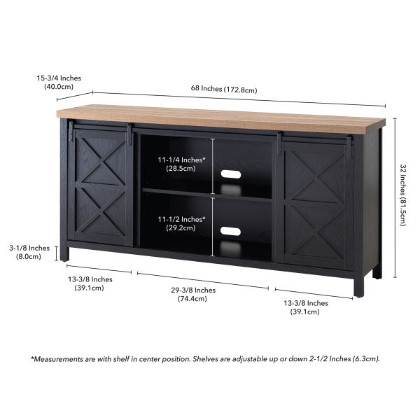 Elmwood Rectangular TV Stand for TV's up to 75