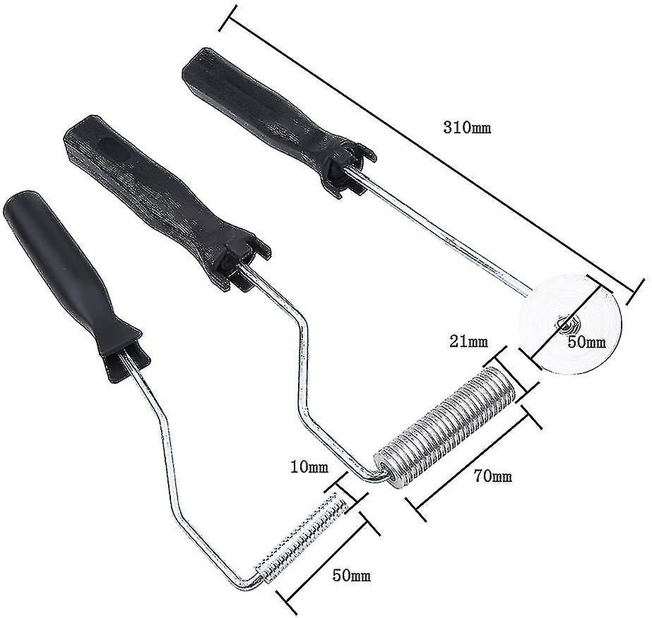 Bubble Paddle Roller， 3pcs Fiberglass Bubble Paddle Roller Diy Accessory For Frp Resin And Air Bubble Removal