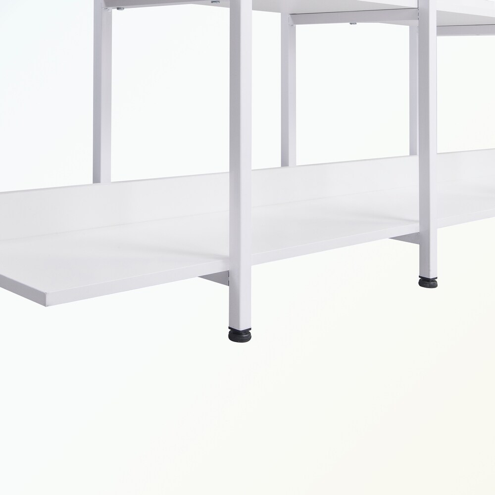 5 Tier Bookcase with Metal Frame  MDF Board