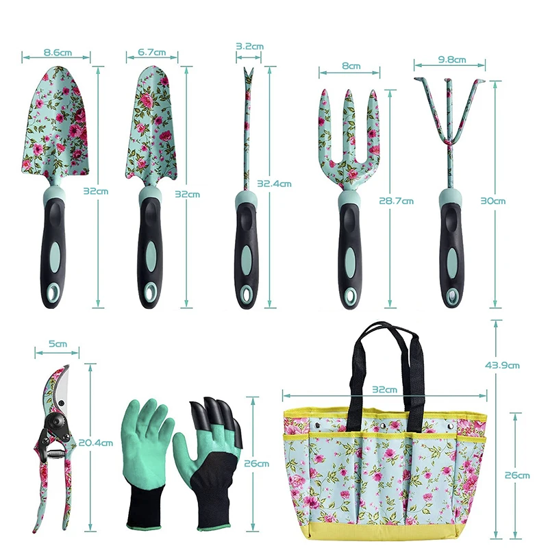 13 Pieces Mini Garden Hand Tools Miniature Planting Gardening Tool Gift Set Oem For Indoor multifunctional garden hand tool set