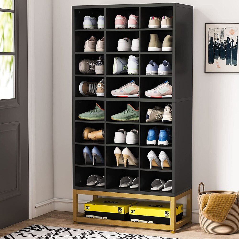 Shoe Storage Rack  24 Pair Shoe Storage Cabinet for Entryway   N/A