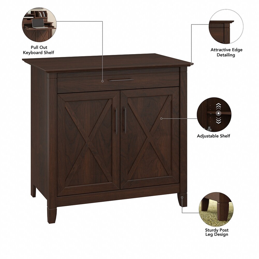 Key West Entryway Storage Set with Armoire Cabinet by Bush Furniture