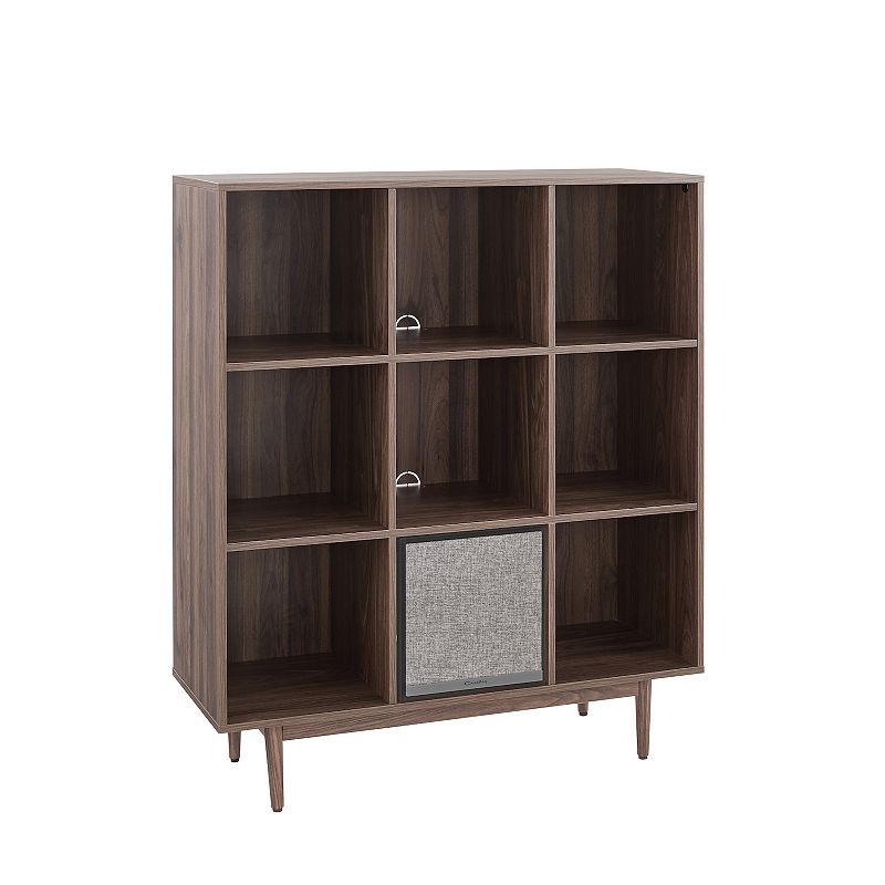 Crosley Liam 9-Cube Storage Bookcase and Speaker 2-piece Set