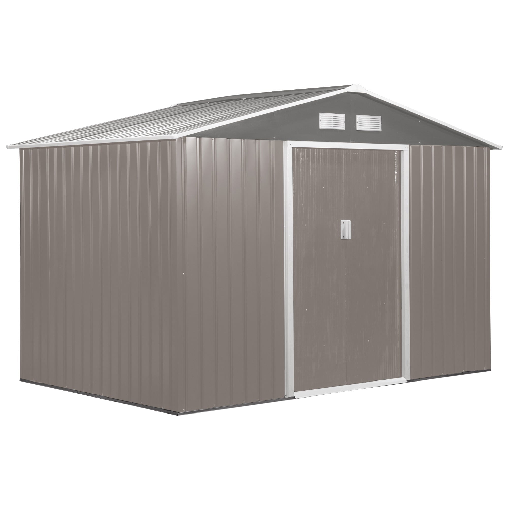 Outsunny 9' x 6' Metal Outdoor Utility Storage Tool Shed Kit Backyard Garden