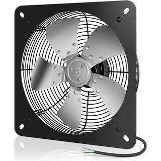 Edendirect 12 in. Exhaust Fan Aluminum High Speed 1300RPM Silver DHS0RA0713007