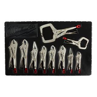 MW SAE Combination Ratcheting Wrench and Torque Lock Locking Pliers Mechanics Tool Set (17-Piece) 48-22-9406-48-22-3690