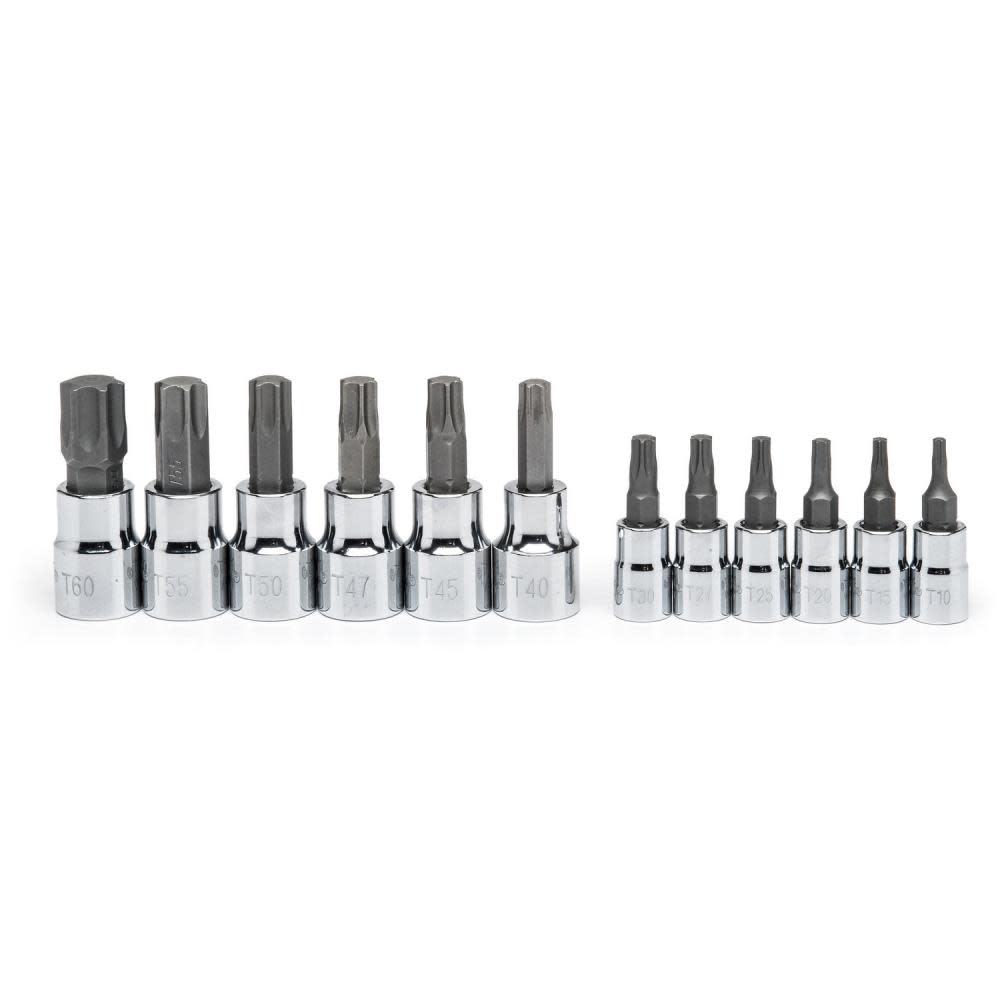 12 Pc TORX Bit 1/4 In. and 3/8 In. Drive Socket Set ;