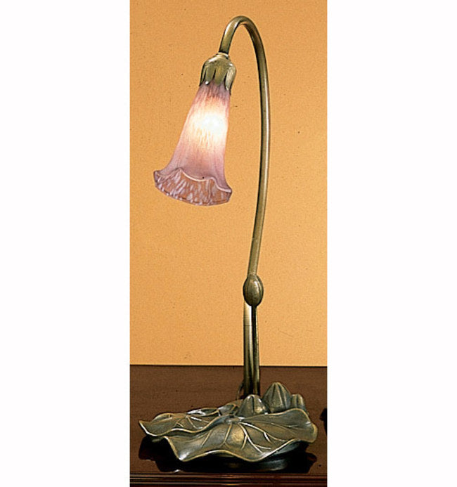 Meyda Tiffany 12615 Stained Glass / Tiffany Desk Lamp From The Lilies Collection -