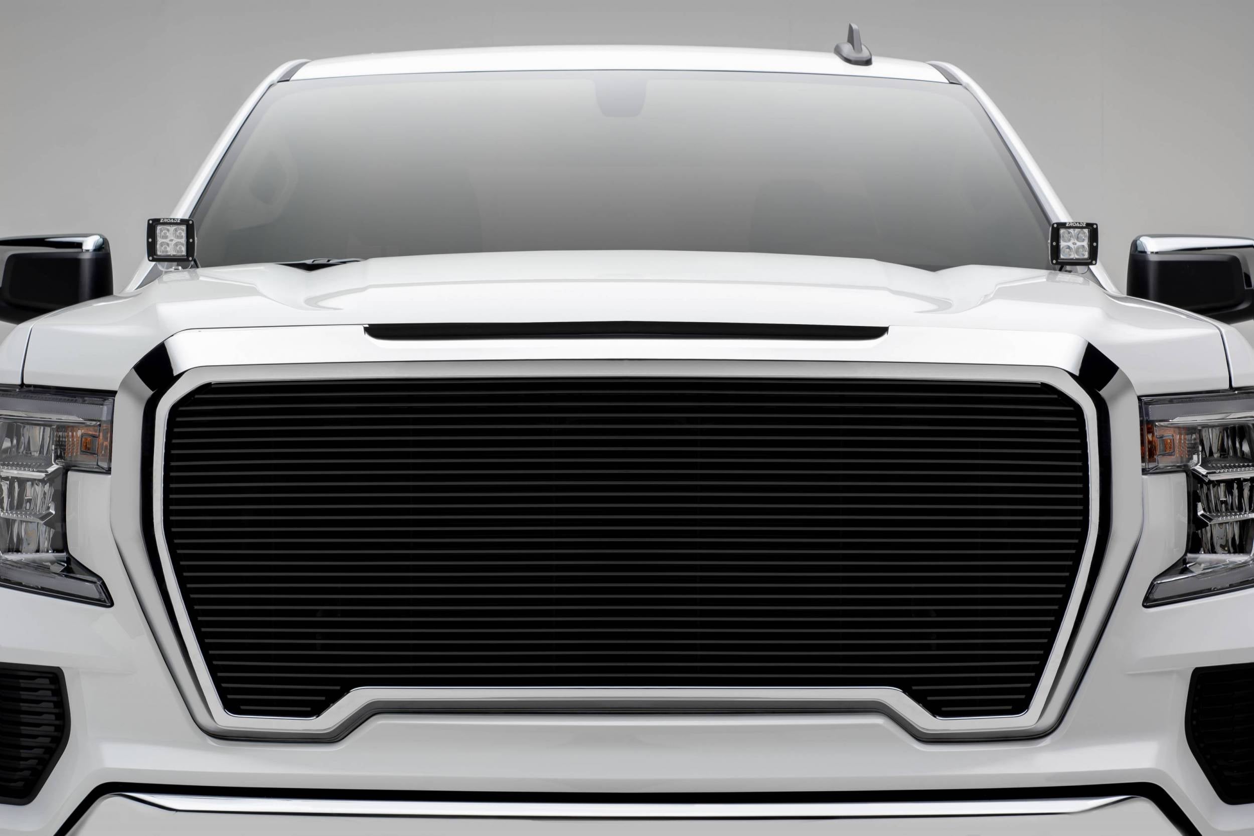 2019-2022 GMC Sierra 1500 Billet Grille， Black， Aluminum， 1 Pc， Insert - PN #20213B