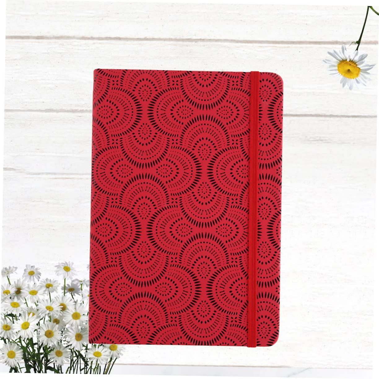 Operitacx Business Notebook Business Notebook Writing Notepad Pu Notebook Diary Notebook A5 Red Pu Journal Notepad Pu Notebook