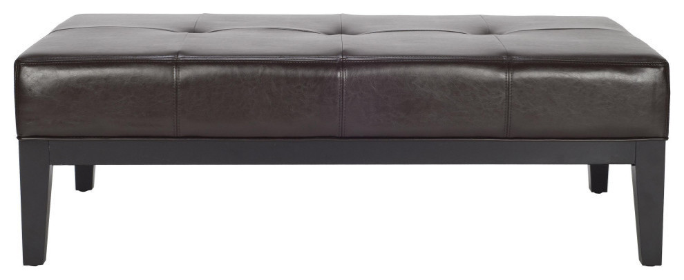 Tonita Rectangle Cocktail Ottoman  Brown/Black   Transitional   Footstools And Ottomans   by Rustic Home Furniture Deco  Houzz