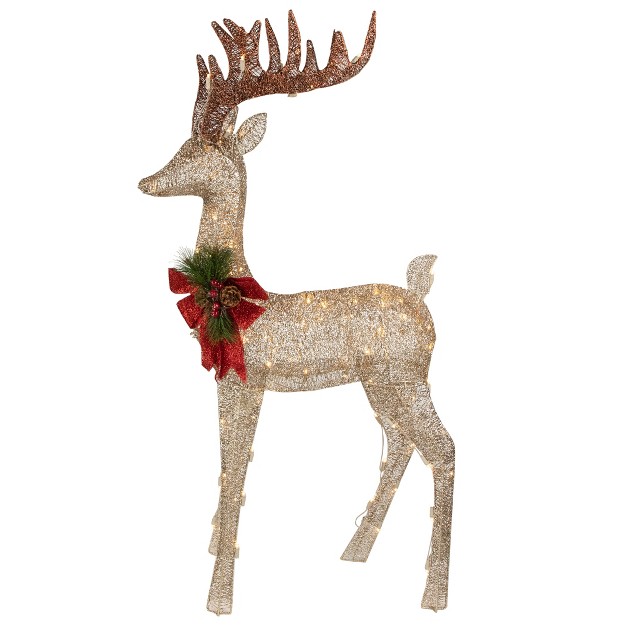 Pre lit Led Champagne Deer Outdoor Christmas Decoration